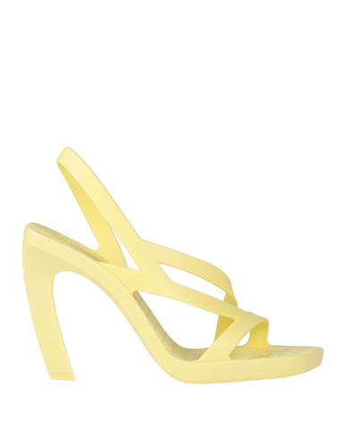 Shop Bottega Veneta Woman Sandals Yellow Size 8 Rubber