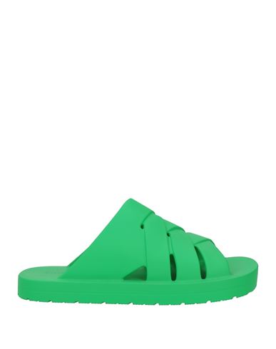 Shop Bottega Veneta Man Sandals Green Size 8 Rubber