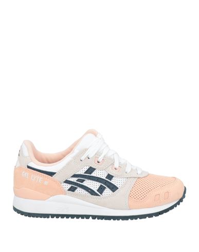 ASICS ASICS MAN SNEAKERS SALMON PINK SIZE 4 LEATHER, TEXTILE FIBERS 