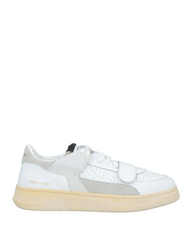 Run Of Man Sneakers Cream Size 8 Leather In White