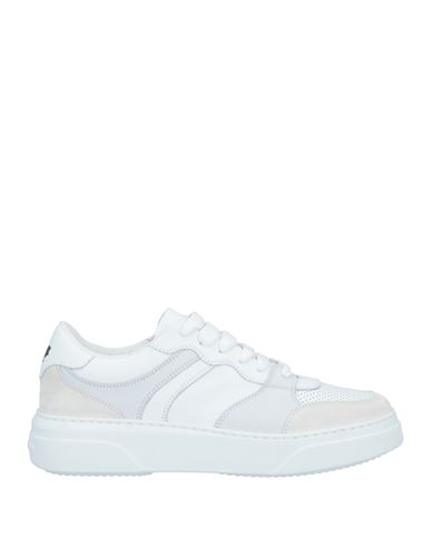 Dsquared2 Man Sneakers Cream Size 9 Leather In White
