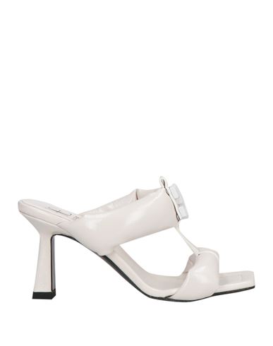 Fabi Woman Sandals White Size 6 Leather In White