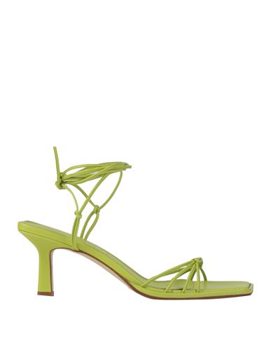 Aeyde Aeydē Woman Sandals Acid Green Size 6 Leather