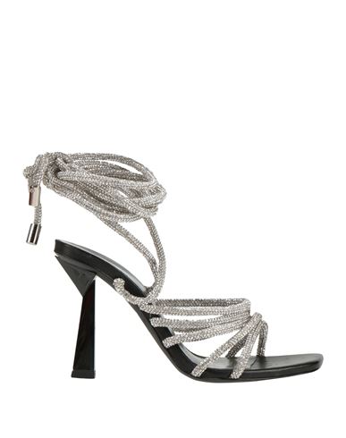 Aniye By Woman Sandals Silver Size 8 Textile Fibers In Silver