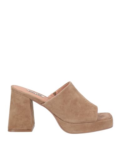 Bibi Lou Platform Suede Mules In Beige