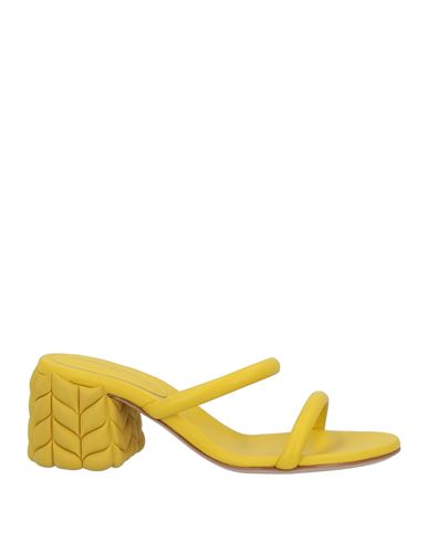 Gianvito Rossi Woman Sandals Yellow Size 11 Leather