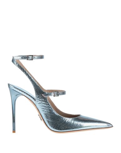 Sergio Levantesi Woman Pumps Light Blue Size 8 Leather In Blue
