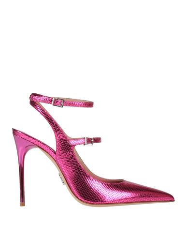 Sergio Levantesi Woman Pumps Fuchsia Size 7 Leather In Pink