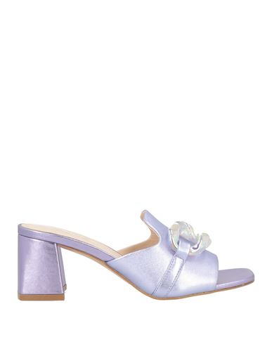 Tosca Blu Woman Sandals Lilac Size 7 Leather In Purple