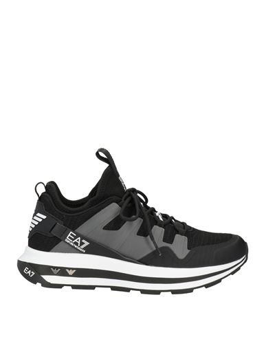 Ea7 Man Sneakers Black Size 8.5 Thermoplastic Polyurethane, Polyester, Polyurethane