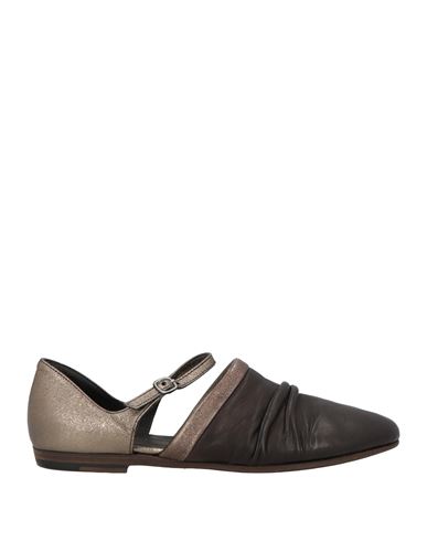 Pantanetti Woman Ballet Flats Dark Brown Size 7 Leather In Brown