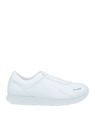 Trussardi Man Sneakers White Size 13 Textile Fibers