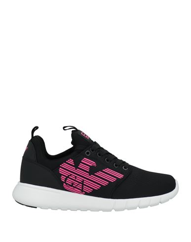 Shop Ea7 Man Sneakers Black Size 7 Textile Fibers, Lycra, Polyurethane
