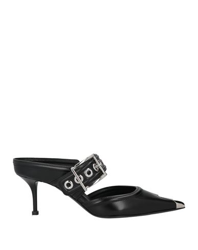 Alexander Mcqueen Woman Mules & Clogs Black Size 11 Leather