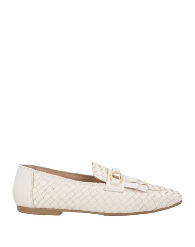 Pixy Woman Loafers Ivory Size 10 Leather In White