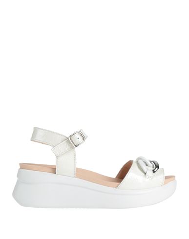 Callaghan Woman Sandals White Size 6 Textile Fibers
