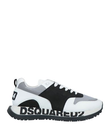 Dsquared2 Man Sneakers Grey Size 6 Calfskin, Textile Fibers
