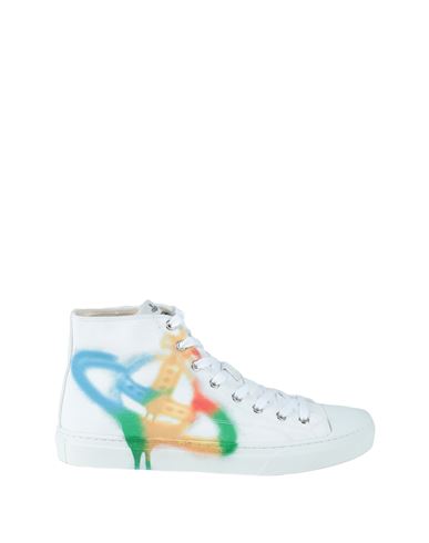 Vivienne Westwood Man Sneakers White Size 11 Textile Fibers