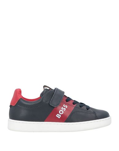 Hugo Boss Boss Toddler Boy Sneakers Midnight Blue Size 8c Leather In Blue