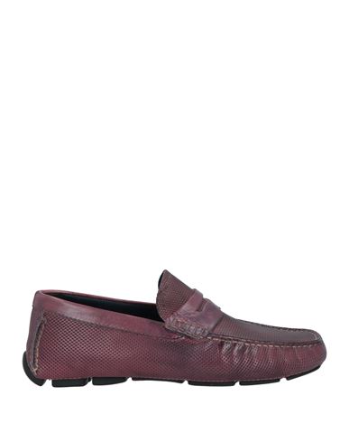 Alexander 1910 Man Loafers Mauve Size 11 Leather In Purple