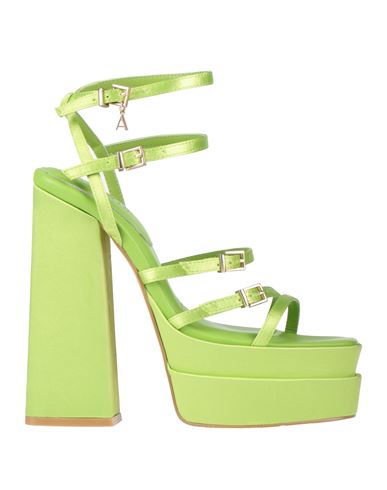 Actitude By Twinset Woman Sandals Lime Green Size 7 Textile Fibers In Multi