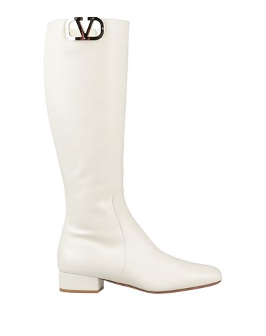 Valentino Garavani Woman Boot Cream Size 7 Leather In White