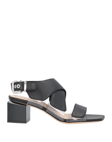 Agl Attilio Giusti Leombruni Agl Woman Sandals Black Size 8 Leather, Plastic