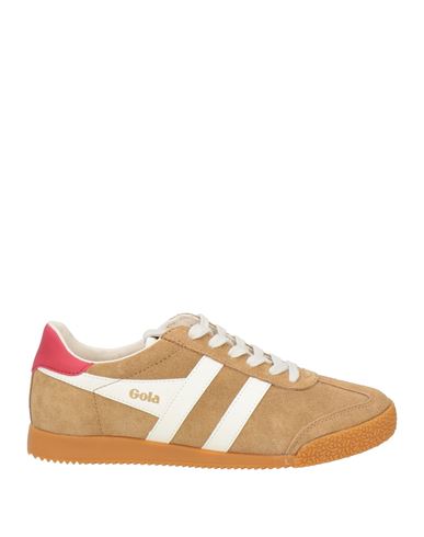 Gola Woman Sneakers Camel Size 6 Leather In Beige