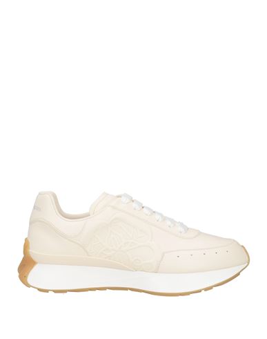 Alexander Mcqueen Man Sneakers Ivory Size 12 Leather In White