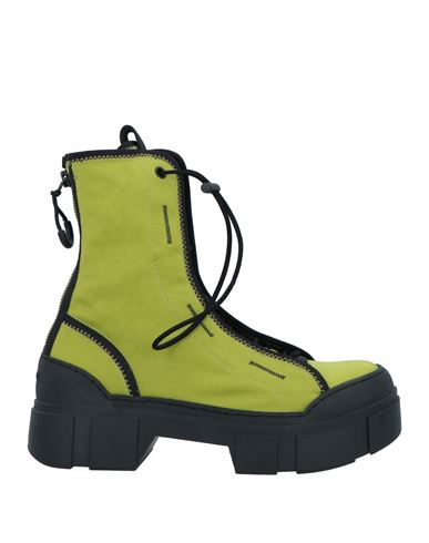 Vic Matie Vic Matiē Woman Ankle Boots Acid Green Size 8 Textile Fibers, Leather