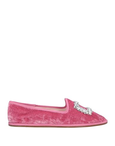 Roger Vivier Woman Loafers Pastel Pink Size 10 Textile Fibers