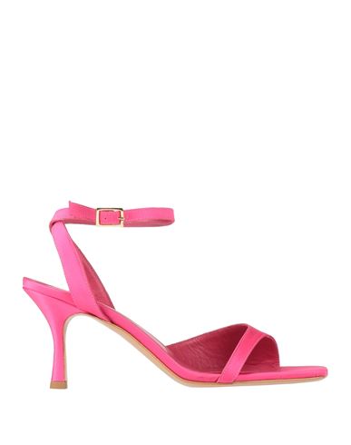Isabel Ferranti Woman Sandals Fuchsia Size 8 Textile Fibers In Pink