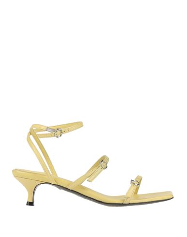 Shop Trussardi Woman Sandals Yellow Size 8 Calfskin