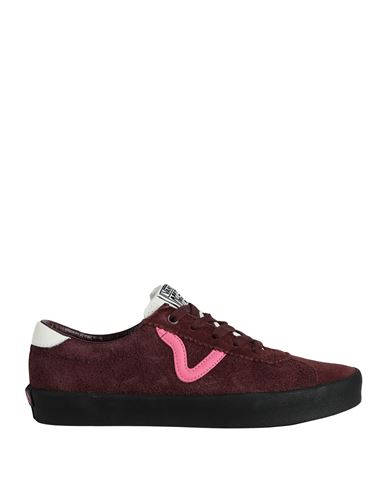 Vans Sport Low Woman Sneakers Burgundy Size 9 Leather In Red