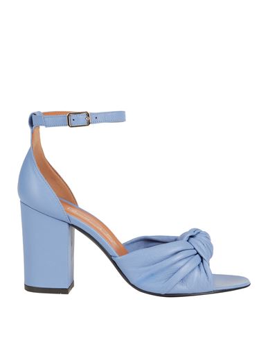 Shop Via Roma 15 Woman Sandals Light Blue Size 6 Leather