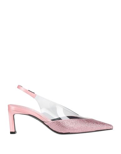 Evangelie Smyrniotaki X Sergio Rossi Woman Pumps Light Pink Size 4 Textile Fibers, Synthetic Fibers In Pink