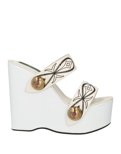 EMILIO PUCCI PUCCI WOMAN SANDALS IVORY SIZE 9 LEATHER