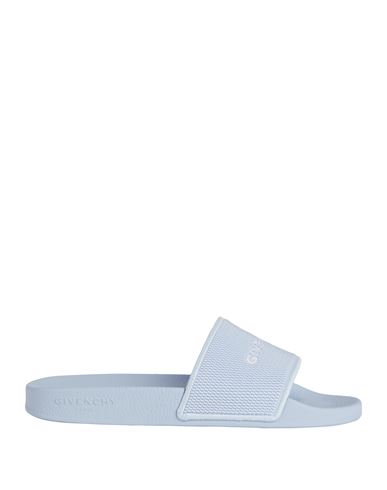 Givenchy Slide Rubber Sandals In Blue