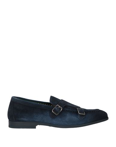 DOUCAL'S DOUCAL'S MAN LOAFERS NAVY BLUE SIZE 8 LEATHER