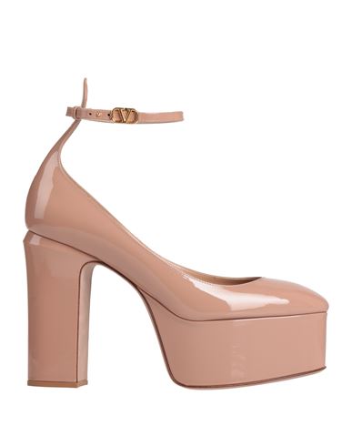 Shop Valentino Garavani Woman Pumps Blush Size 7.5 Leather In Pink