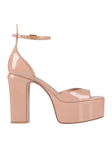 Valentino Garavani Woman Sandals Blush Size 5.5 Soft Leather In Pink