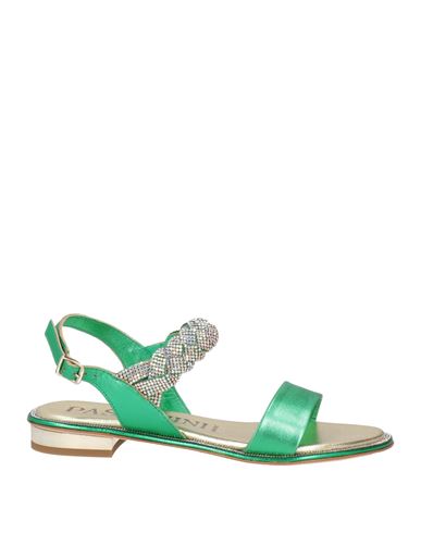Pasquini Lucca Woman Sandals Green Size 7 Leather
