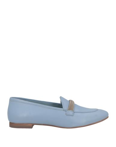 Bruno Premi Woman Loafers Sky Blue Size 10 Leather
