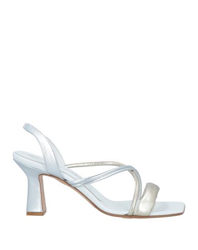 Giancarlo Paoli Woman Sandals Platinum Size 6.5 Textile Fibers In Grey