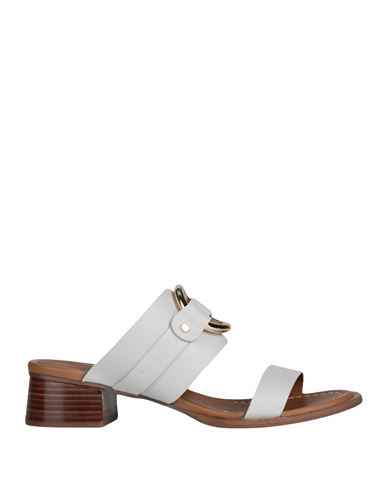 See By Chloé Woman Sandals Cream Size 8 Calfskin In White