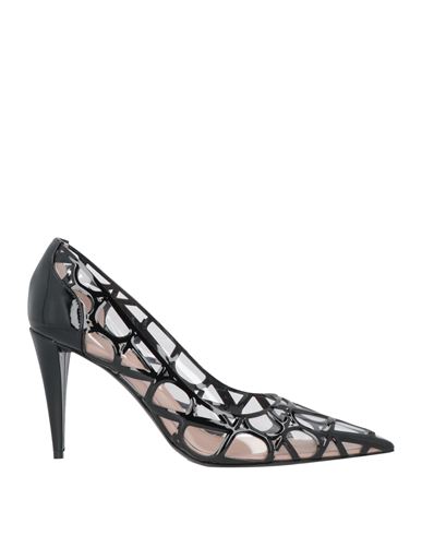 Valentino Toile Iconographe Pump In Polymer And Patent Material 90mm In Black