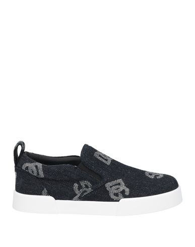 Dolce & Gabbana Man Sneakers Midnight Blue Size 7.5 Cotton, Polyester, Elastane, Rubber