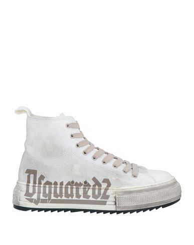 Shop Dsquared2 Woman Sneakers White Size 7 Textile Fibers