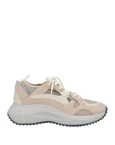 Vic Matie Vic Matiē Woman Sneakers Light Brown Size 8 Leather, Textile Fibers In Beige