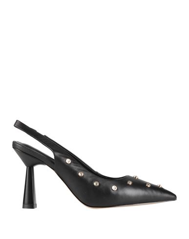 Emanuélle Vee Woman Pumps Black Size 7 Leather In Black